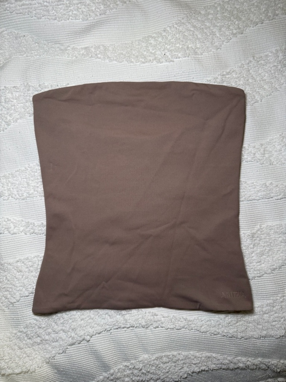Aritzia Beige Strapless Contour Top